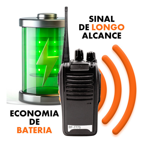 Kit 4 Walk Talk Radio Comunicador Baofeng Bf-777s