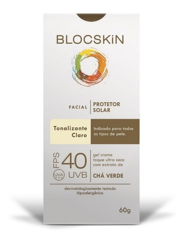 Imagem 2 de 4 de Blocskin Protetor Solar Facial Fps40 Color Claro Ultra Seco