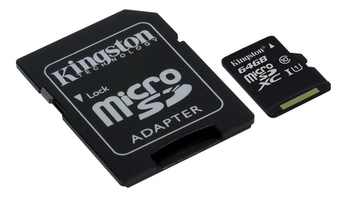 Imagen 2 de 3 de Tarjeta de Memoria Kingston Canvas Selec 64GB con Adaptador