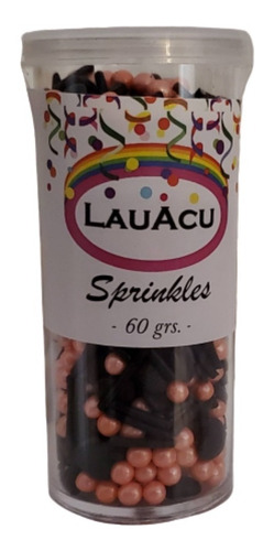 Imagen 1 de 2 de Sprinkles De Halloween Negro Y Naranja - 60grs / Lauacu