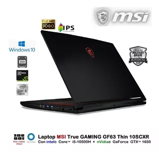 Laptop Msi Gamer Core I5-10500h 8gb 256gb 15.6fhd Gtx 4g W10