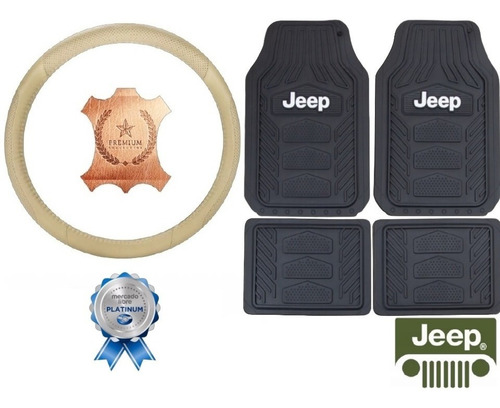 Tapetes 4pz Jeep + Cubrevolante Liberty 2004