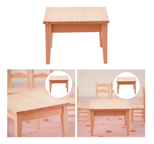2 :12 Casa De Muñecas Miniatura Mesa Hecha A Mano Modelo