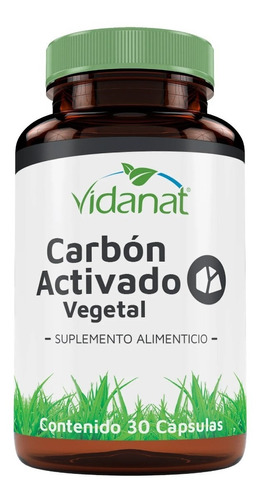 Carbon Activado Vegetal 30 Cap-vidanat