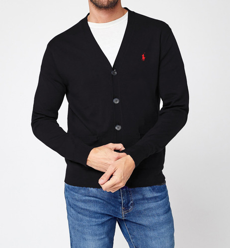 Cárdigan Suéter Polo Cachemira Y Algodón Sweater, Buzo