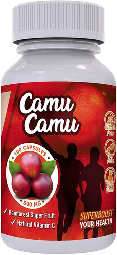 Camu Camu Capsules - Pure Peruvian Vitamin C Fruit - Antiox.