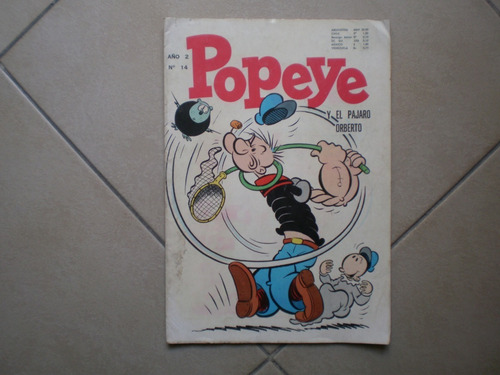 Popeye El Marino # 14 De Los Años 60s, Comic De Colección (Usado)