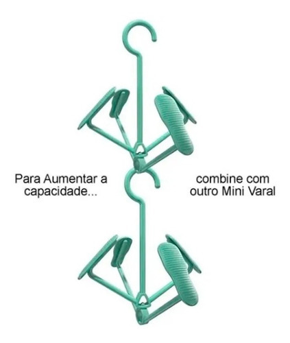 Mini Varal Para Calçados Tênis Sandália Sapatos Chinelos Cor Azul
