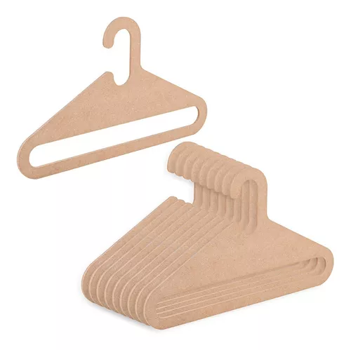 Percha Universal X10 Diseño Madera Fibro Mdf Aviur