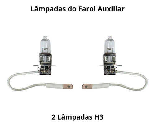 Par Farol Auxiliar Para Mercedes Axor Após 2005 Com Lampadas