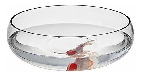 Kmwares - Cuenco Grande De Cristal Transparente Para Peces, 