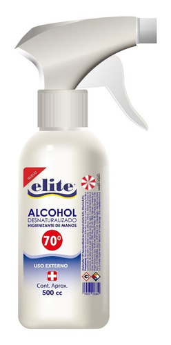 Alcohol Higienizante 70° Elite 500 Ml Gatillo (8 Unidades)