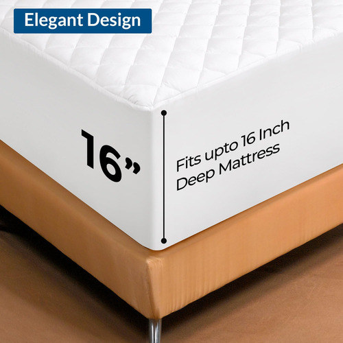 Royale Linens Protector De Colchón Tamaño Queen - Funda De C