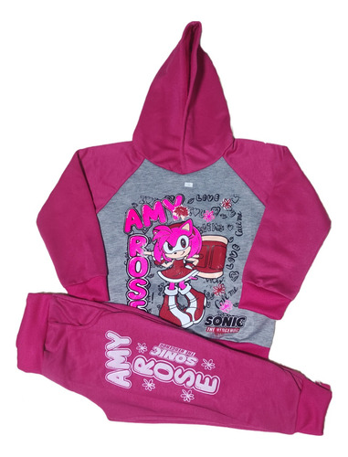 Sudaderas Para Niñas En Algodón Perchado Amy Novia De Sonic