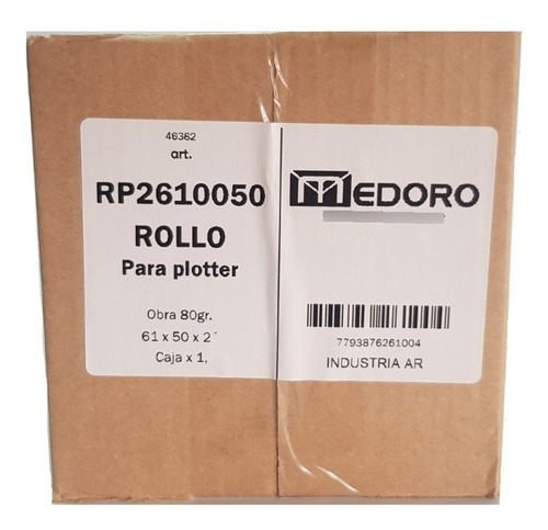 Rollo Plotter Medoro 2  61 Cm X 50 Mtrs Obra 80 Grs