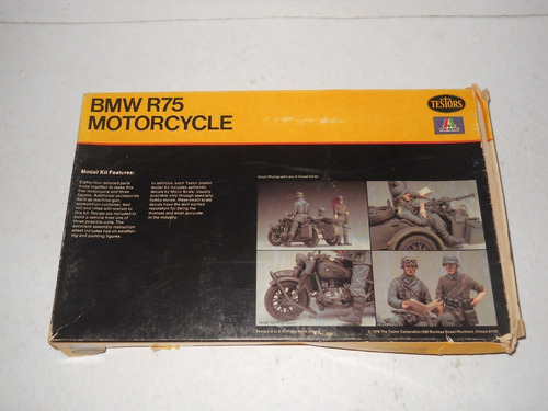 Motocicleta Con Ametralladora Bmw R75 Kit Escala 1/35 Testor (Usado)
