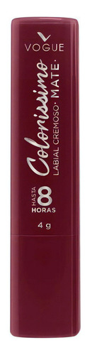 Labial Vogue Colorissimo Mate Cremoso Larga Duración 4gr Canela Intensa