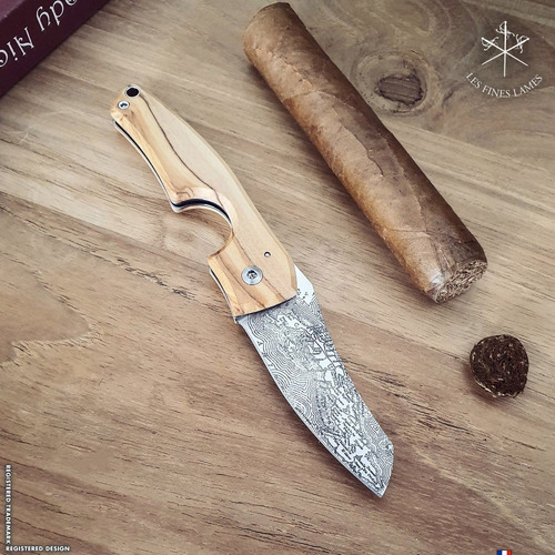 Imagem 3 de 7 de Cortador Charutos Les Fines Lames Le Petit Cuba Olive Wood