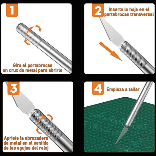 ' Exacto Profesional Cutter Cortar Cuchillo Con 100 Navajas