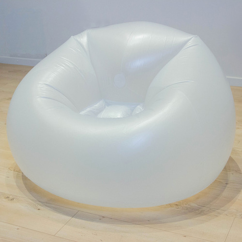 Imagen 4 de 4 de Puff Inflable Con Luces Led Y Control Remoto