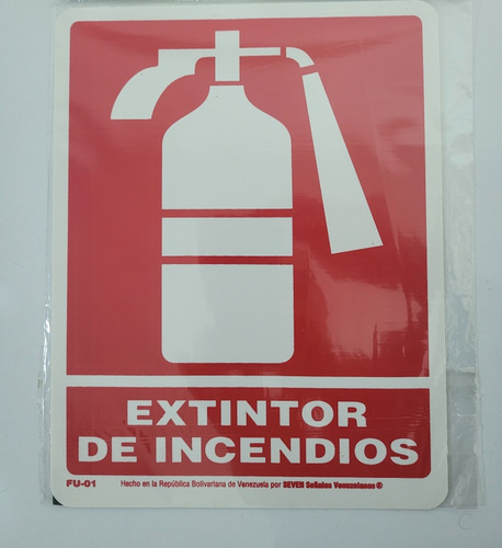 Señalización Extintor De Incendios. Dimensiones: 19,5x25 Cm.