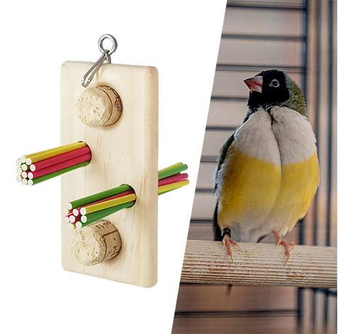 4 Juguetes Para Masticar Loros, Juguete Para Pájaros, Palos
