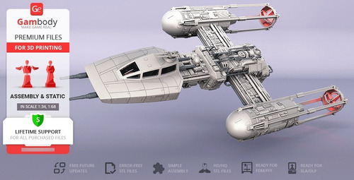 Archivo Stl Impresión 3d - Star Wars Y-wing Starfighter - Ga