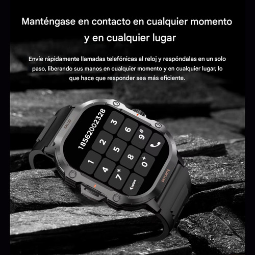 Smartwatch Hk24 Reloj Inteligente Militar Amoled Negro