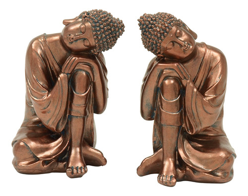 Deco 79 Escultura Buda Polystone Tallado Grabado Detall 2 6 