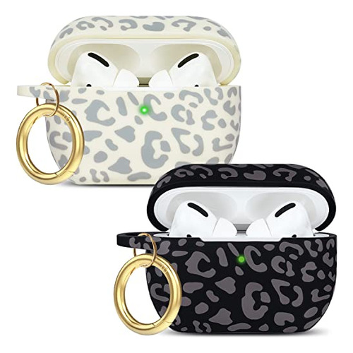 Leopard Silicone AirPods Pro Case 2019, Gawnock Soft Funda