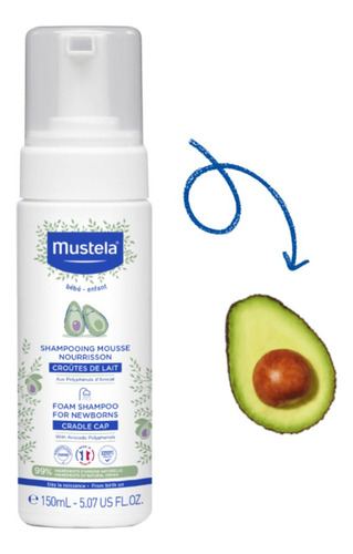 Mustela Shampoo Especial Espuma Recém Nascido 150ml - 02un