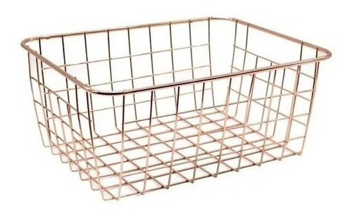 Canasta Metalica Organizador Cesta Cromada Decorativa