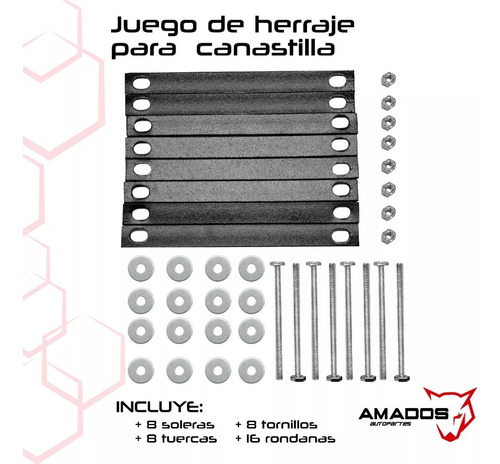 Rack Maletero Canasta 1.60*1.10 Reforzado Negro Atr Racks