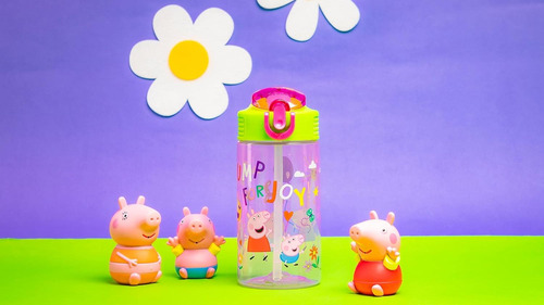 Zak Designs Botella Diseño De Minecraft, Plástico 16 Y 25 Oz Peppa Pig 16 Onza