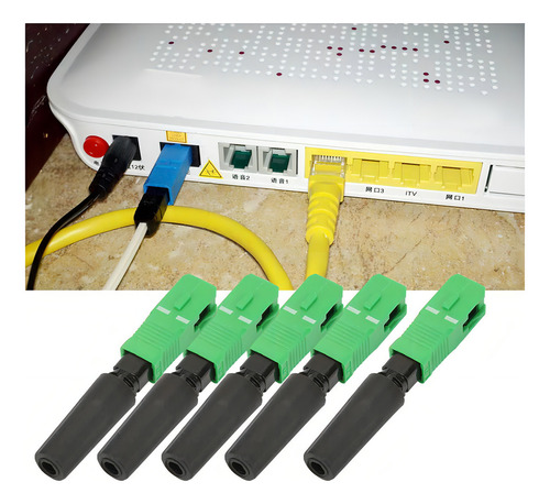 100 Conectores De Montaje Rápido Sc/apc De Fibra Óptica