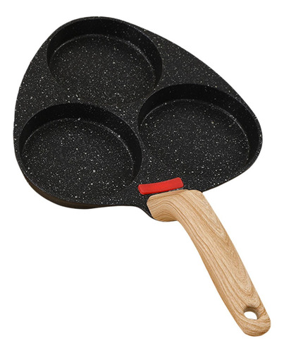 Sartén Antiadherente Para Huevos, Sartén 3 Agujeros Negro