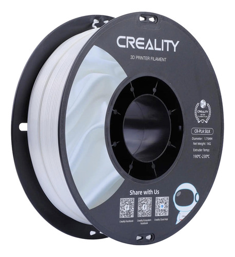 Filamento Creality CR-Silk 1.75mm 1Kg Blanco