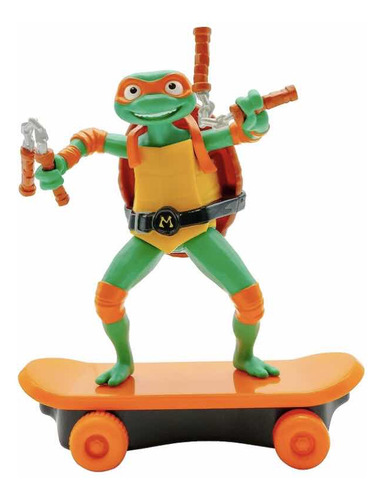 Muñeco Tortugas Ninja Miguel Angel Con Accesorio 13 Cm