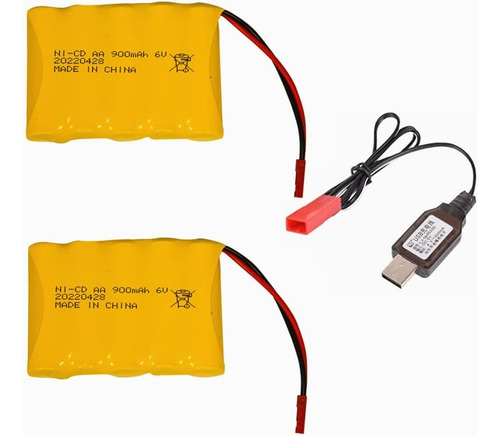 6v 900mah Aa Nidcd Battery Pack With Jst Plug For New H...