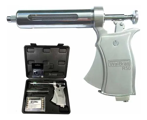 Seringa R50 Vacinador P/ Bovinos Walmur Automático Pistola Cor Me...