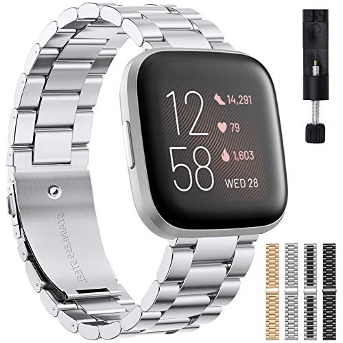 Banda De Metal Liwin Compatible Con Fitbit Versa 2 / 4t4sm