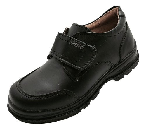 Zapato Rilo 9652 Piel Escolar Velcro Antiderrapante