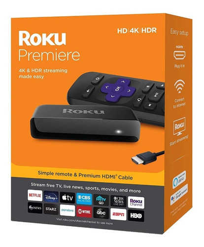 Roku 7 2019 Premiere 3920 4k Hd Streaming Media Player Tv