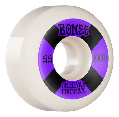 Ruedas De Skate Bones 100 2 Og 55 Mm V5 Sidecut White