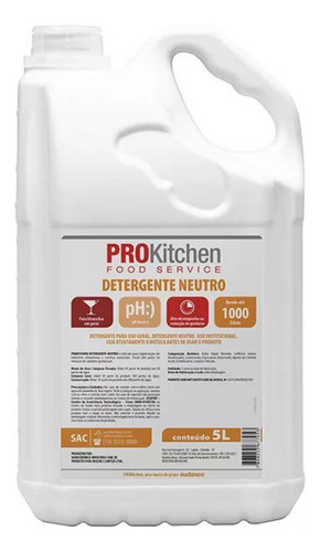 Detergente Concentrado P/ Máquina Lavar Louças Prokitchen 5l