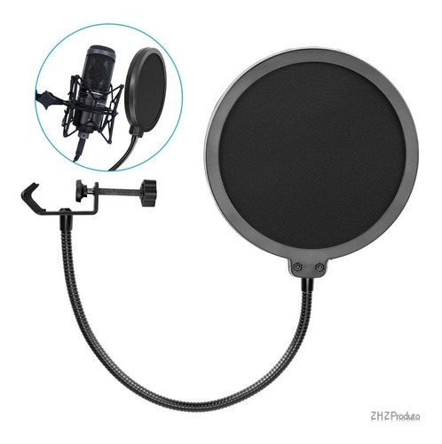 Pop Filter Anti Puff Para Microfone Condensador Studio.