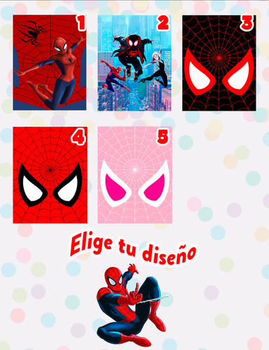 Morralito Bolo Fiesta Recuerdo Spider-man Personalizado 55u