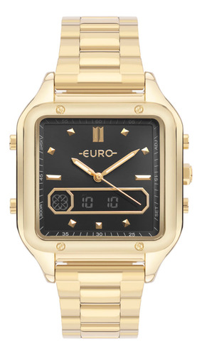 Relógio Euro Feminino Fashion Fit Sporty Dourado