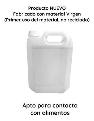 Imagen 7 de 10 de Bidones Plasticos 10 Litros Nuevo Natural Virgen X 40 Un