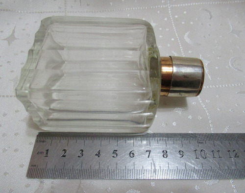 Antig Par Frascos Perfume Cristal Taponcitos Cristal Esmalte (Usado)